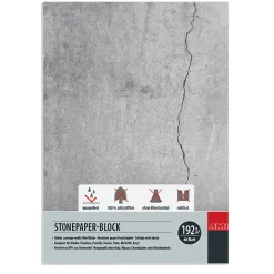 AMI Stone paper / stenpapper A5 (148x210 mm), 40 ark – 192 grams ytvikt | Block