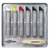 Panduro Hobby Stora oljefärgskritor, 6-pack basfärger fast oljefärg + målarkniv