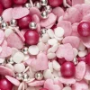 Panduro Hobby Strösselmix 40g Rosa – silverkulor, röda kulor och rosa hjärtan