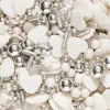Panduro Hobby Strösselmix 40g Silver – små & stora silverkulor och ljusa hjärtan | Strössel