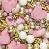 Panduro Hobby Strösselmix 40g Unicorn – ljust, guldigt och rosa hjärtan i en sagolik enhörnings-mix | Strössel