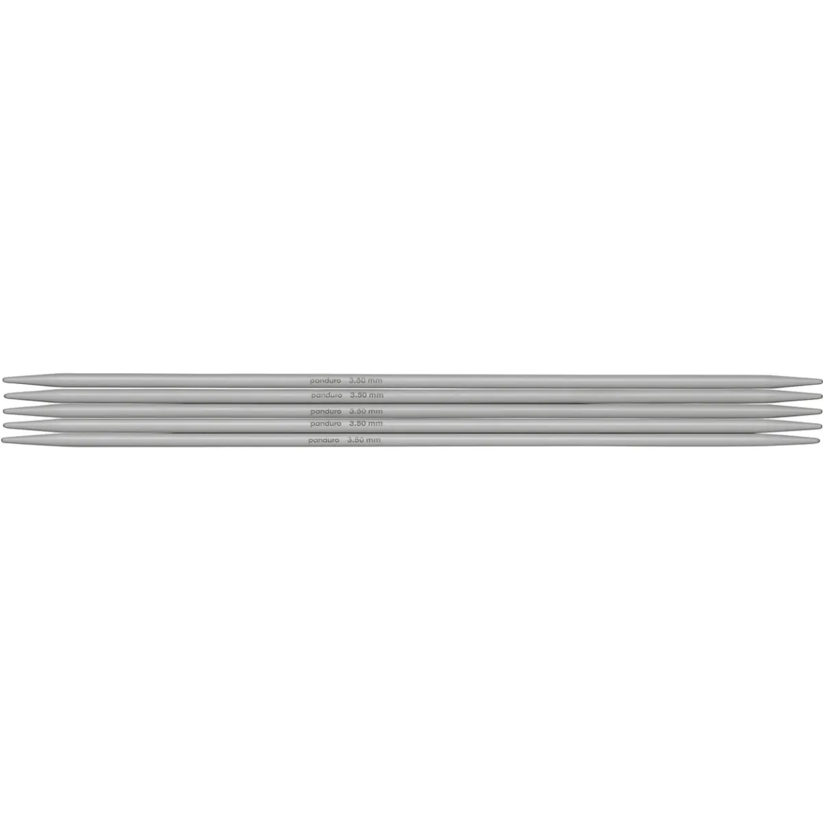 Pony yarn accessories Strumpstickor, 5 st. Längd 20 cm Ø2,5 mm – aluminium