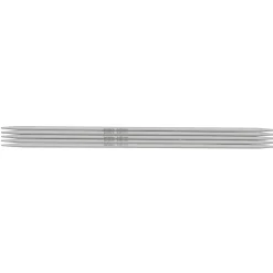 Pony yarn accessories Strumpstickor, 5 st. Längd 20 cm Ø3,0 mm – aluminium