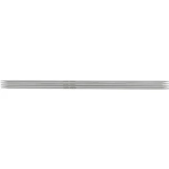 Pony yarn accessories Strumpstickor, 5 st. Längd 20 cm Ø2,0 mm – aluminium | Strumpstickor