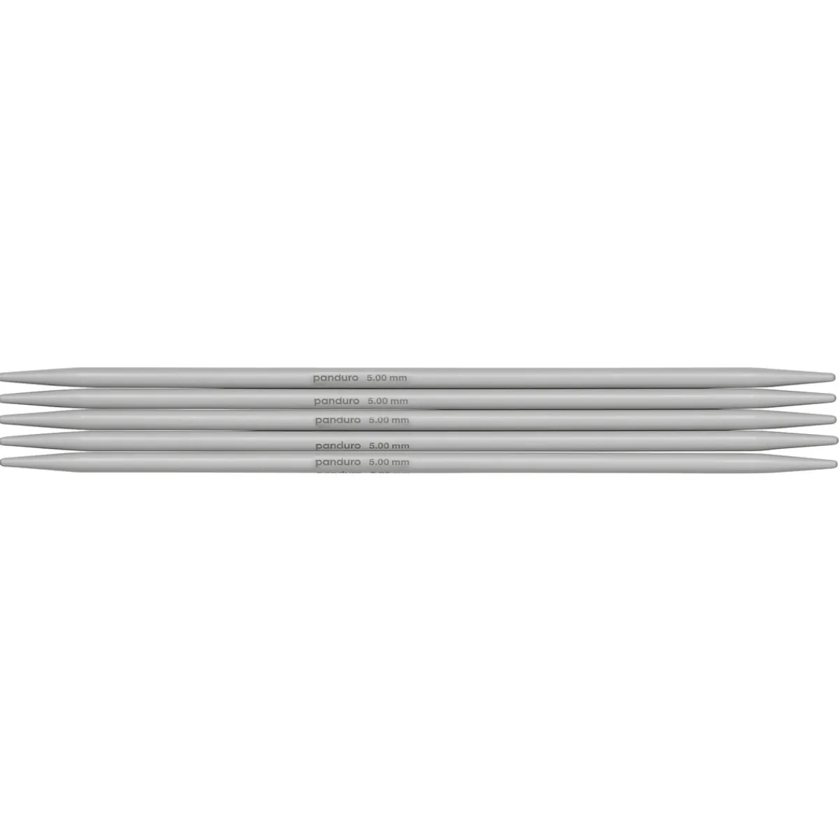 Pony yarn accessories Strumpstickor, 5 st. Längd 20 cm Ø5,0 mm – aluminium | Strumpstickor