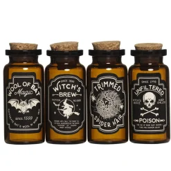 Panduro Hobby 4 st. små korkförsedda glasflaskor / vialer – 40 ml