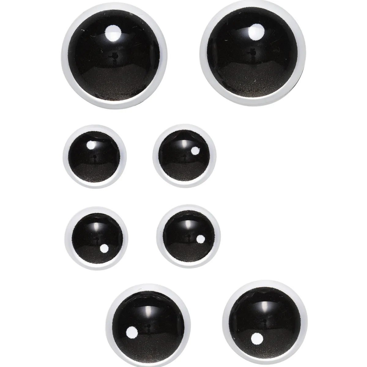 Panduro Hobby 8 st. svarta ögon av glas | Ögon & Näsor