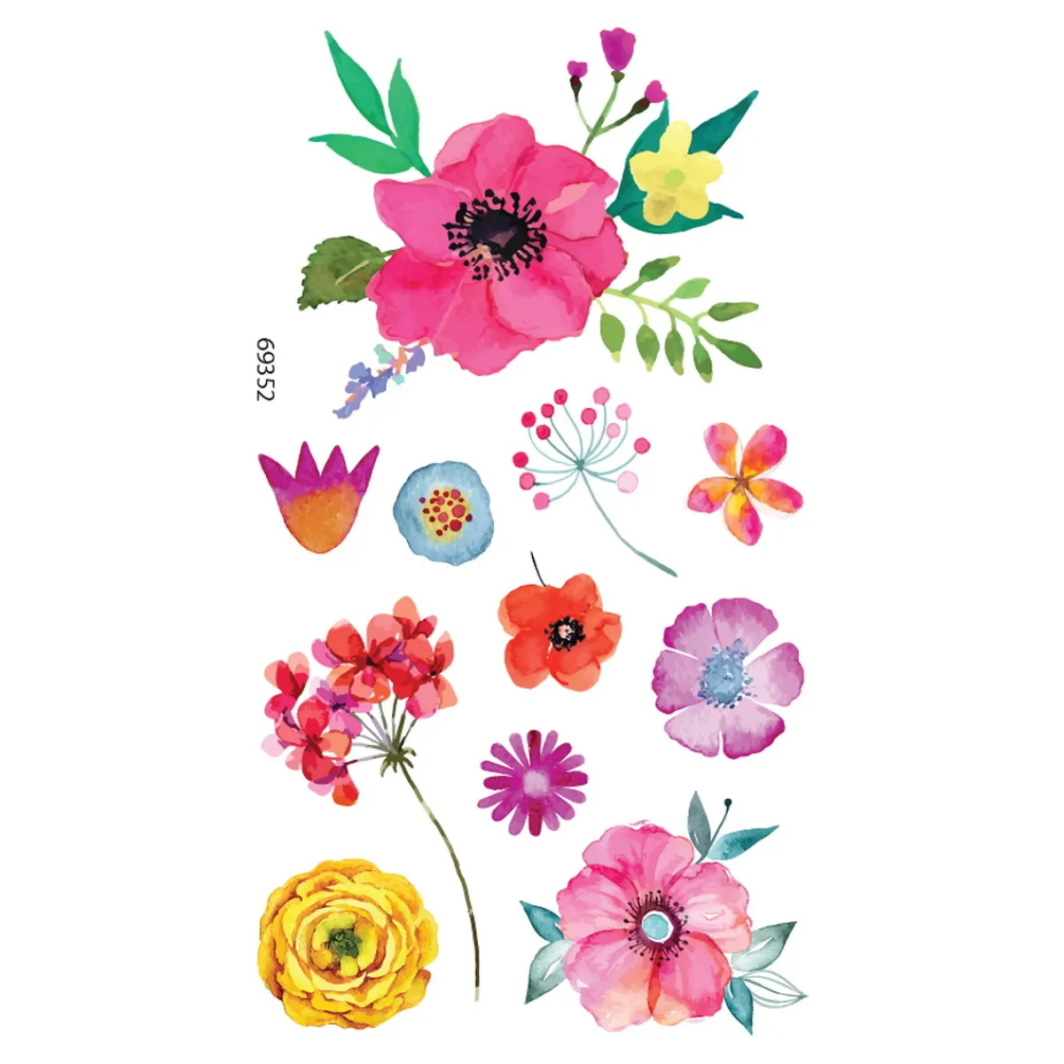 Panduro Hobby Tattoo Flower Glitter | Barn Tatueringar