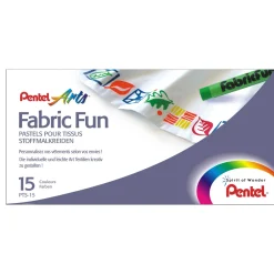 PENTEL Textilkritor Set 15st