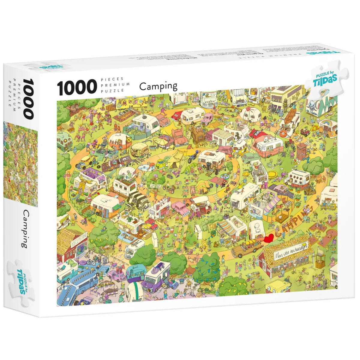Tildas pussel 1000 Camping, 1000 bitar, 70×50 cm | Barn Pussel