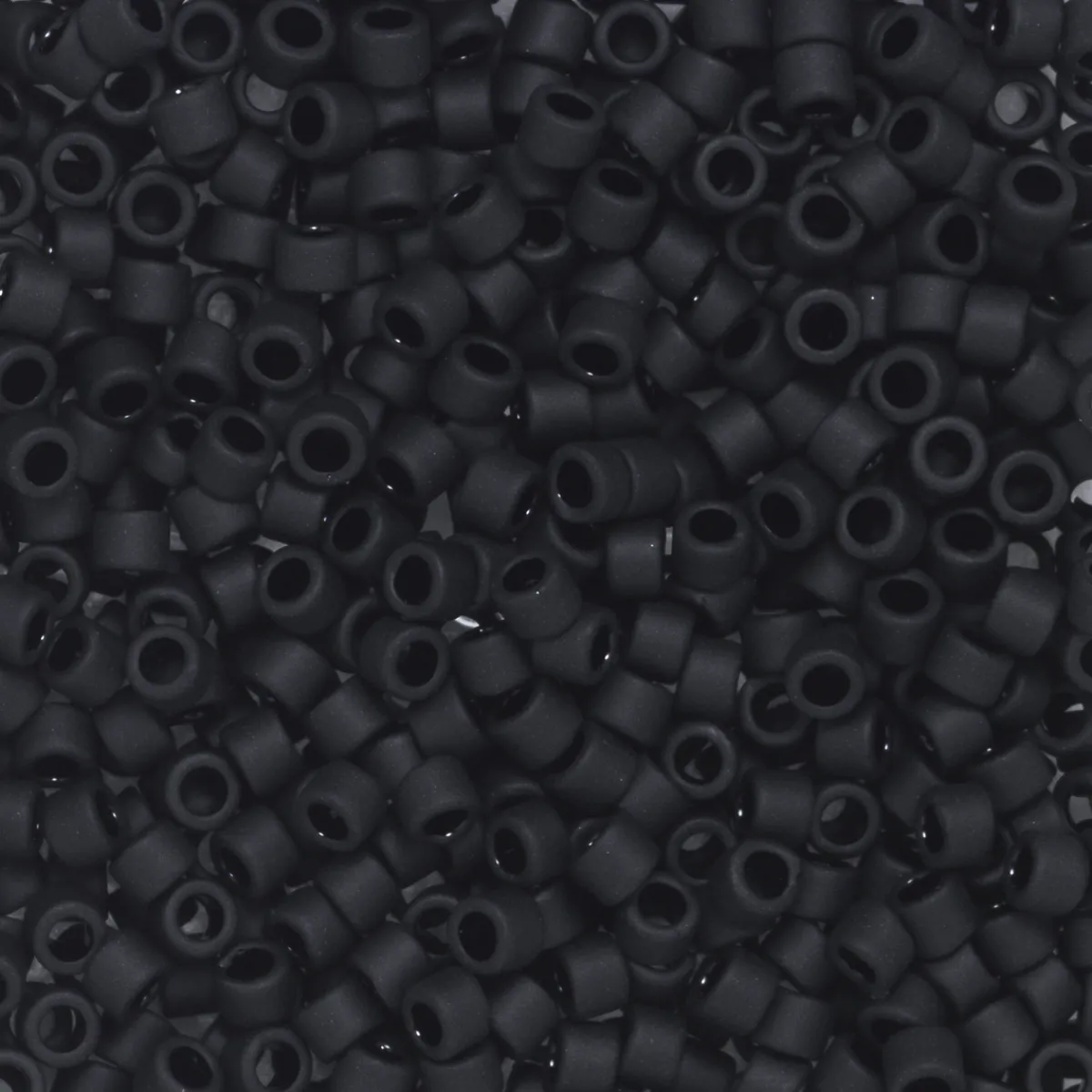 TOHO Beads Japan TOHO-pärlor 11/0 – svart matt, 49F Matte opaque jet black | Rocaillespärlor
