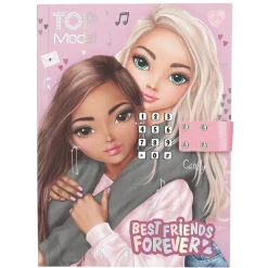 TOPModel Best Friends Forever, dagbok med kod & musik, 15×20,5 cm | Barn Målar- & Pysselböcker