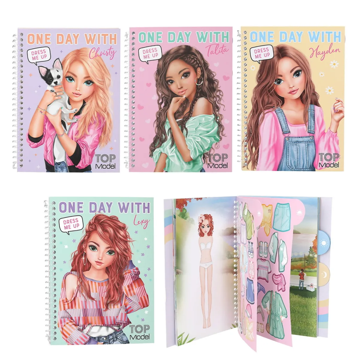 TOPModel Dress Me Up One Day stickersbok, 13×17,5 cm, pris per styck, säljs assorterat online | Barn Målar- & Pysselböcker