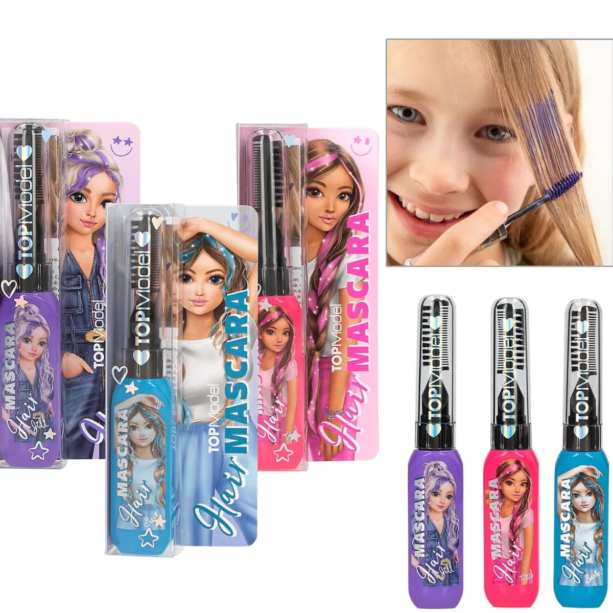 Barn TOPModel Hair Mascara – färga håret! Pris per styck, säljs assorterat online