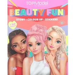 TOPModel Målarbok Beauty Fun – målarbok med hela 345 stickers! 21×26 cm | Barn Målar- & Pysselböcker