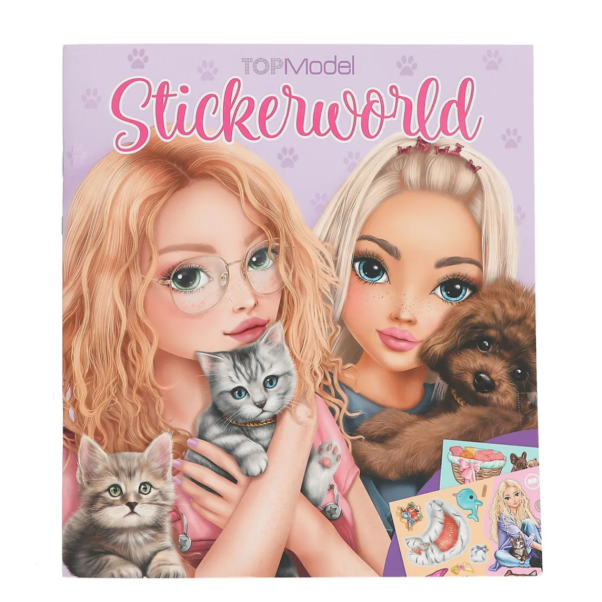 TOPModel Sticker Kitty Doggy – stickersbok med söta katter & hundar! 20 sidor | Barn Målar- & Pysselböcker