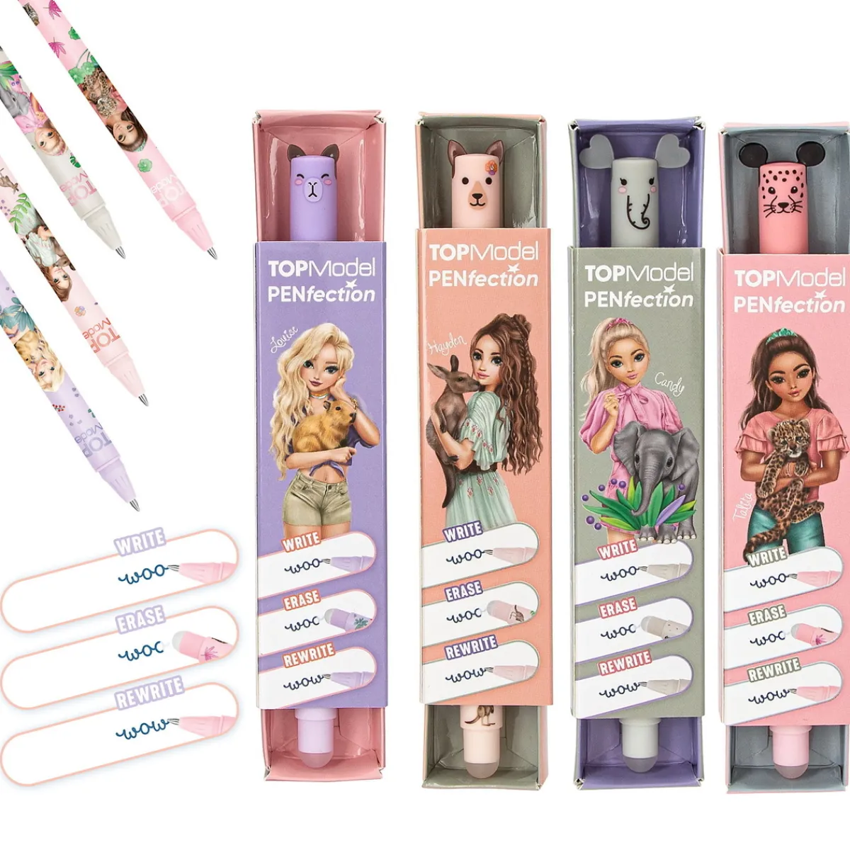 Barn TOPModel Suddbar gelpenna med djurmotiv. Pris per styck, säljs assorterat online