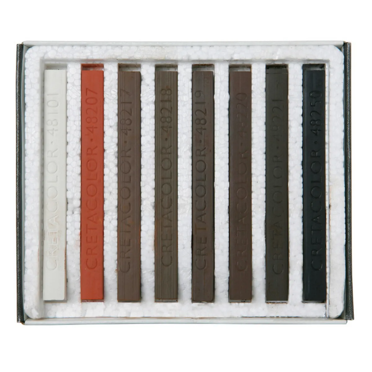 Cretacolor Torrpastellkrita brun/röd 8 st