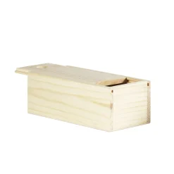 Panduro Hobby Träask med skjutlock, trälåda av tändsticksask-modell, 16×8×6 cm | Trälådor