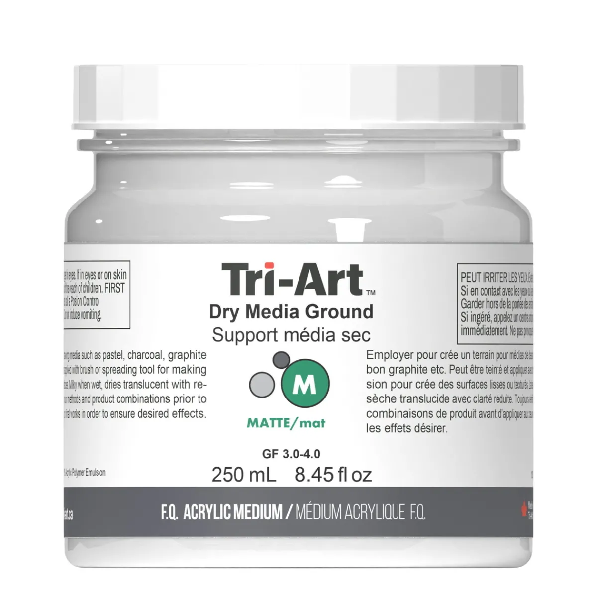 Tri Art Tri-Art Dry Medium Ground Matte 250 ml, medium som torkar till torr / sträv yta