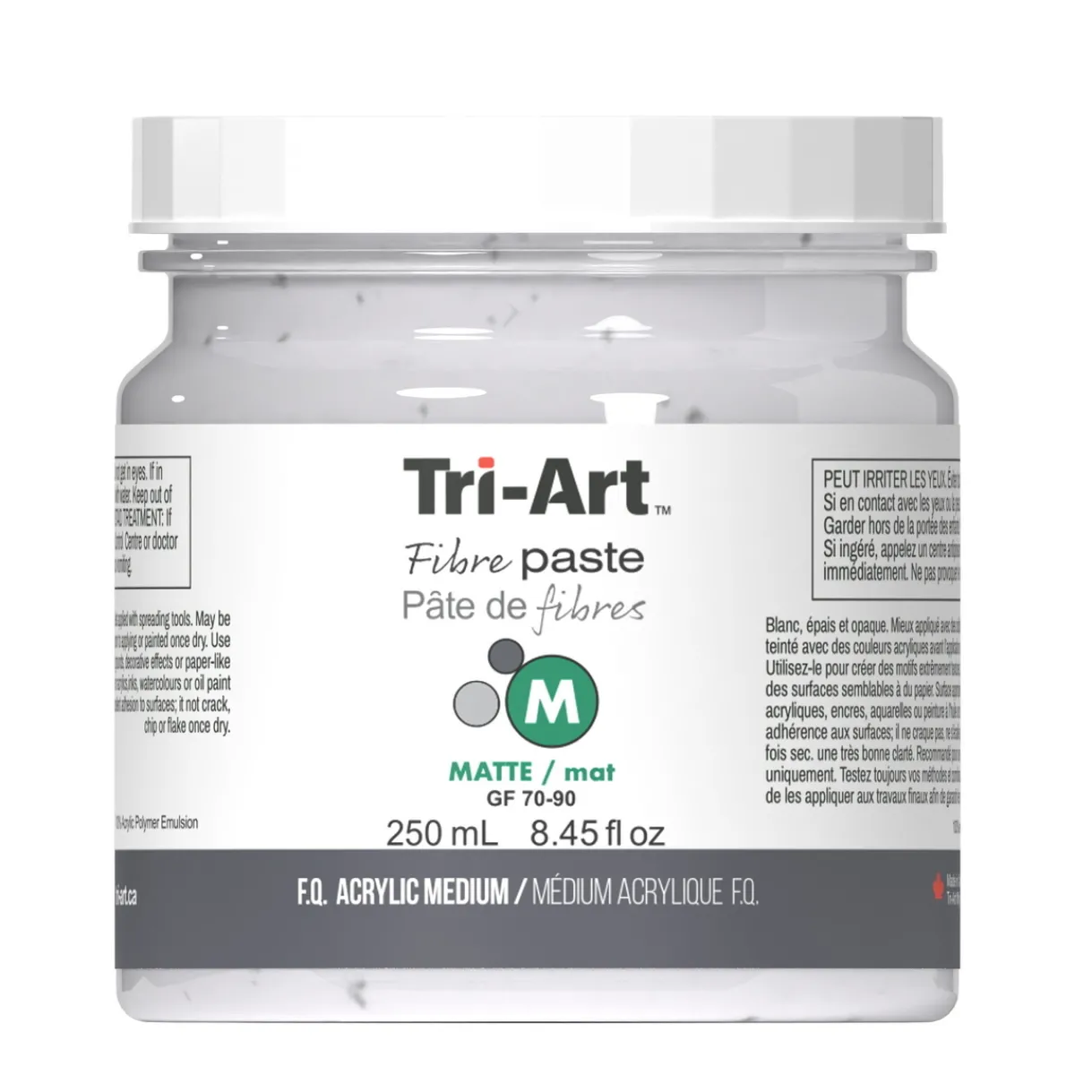 Tri Art Tri-Art Fibre Medium Paste Matte 250 ml, matt fiberpasta för att bygga tjock textur | Målarmedier