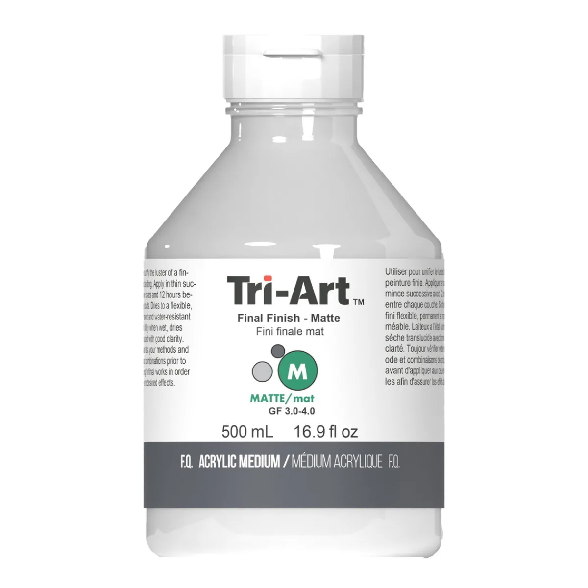 Tri Art Tri-Art Final Finish Matte 500 ml, skyddande matt lack / fernissa för akrylfärg | Målarmedier