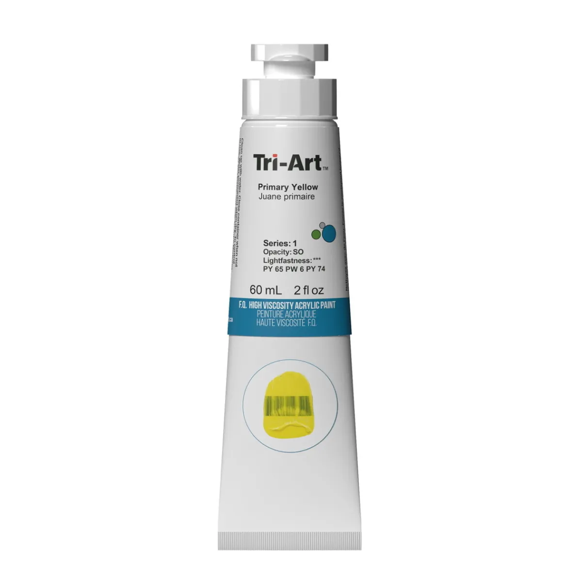 Tri Art Tri-Art High Viscosity akrylfärg 60 ml Primary Yellow