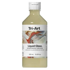 Tri Art Tri-Art Liquid Glass Pouring Medium 250 ml, fungerar även som resinliknande lack för akrylfärg