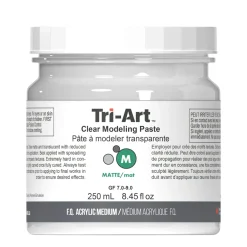 Tri Art Tri-Art Modeling Paste Clear 250 ml, transparent modelleringspasta för textur på canvas