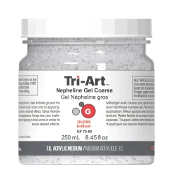 Tri Art Tri-Art Nepheline Gel Coarse 250 ml, strävt granulerande medium för akrylfärg