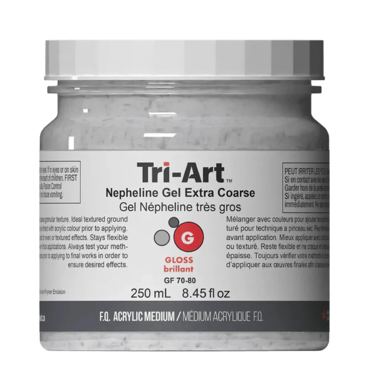 Tri Art Tri-Art Nepheline Gel Extra Coarse 250 ml, extra strävt granulerande medium för akrylfärg | Målarmedier
