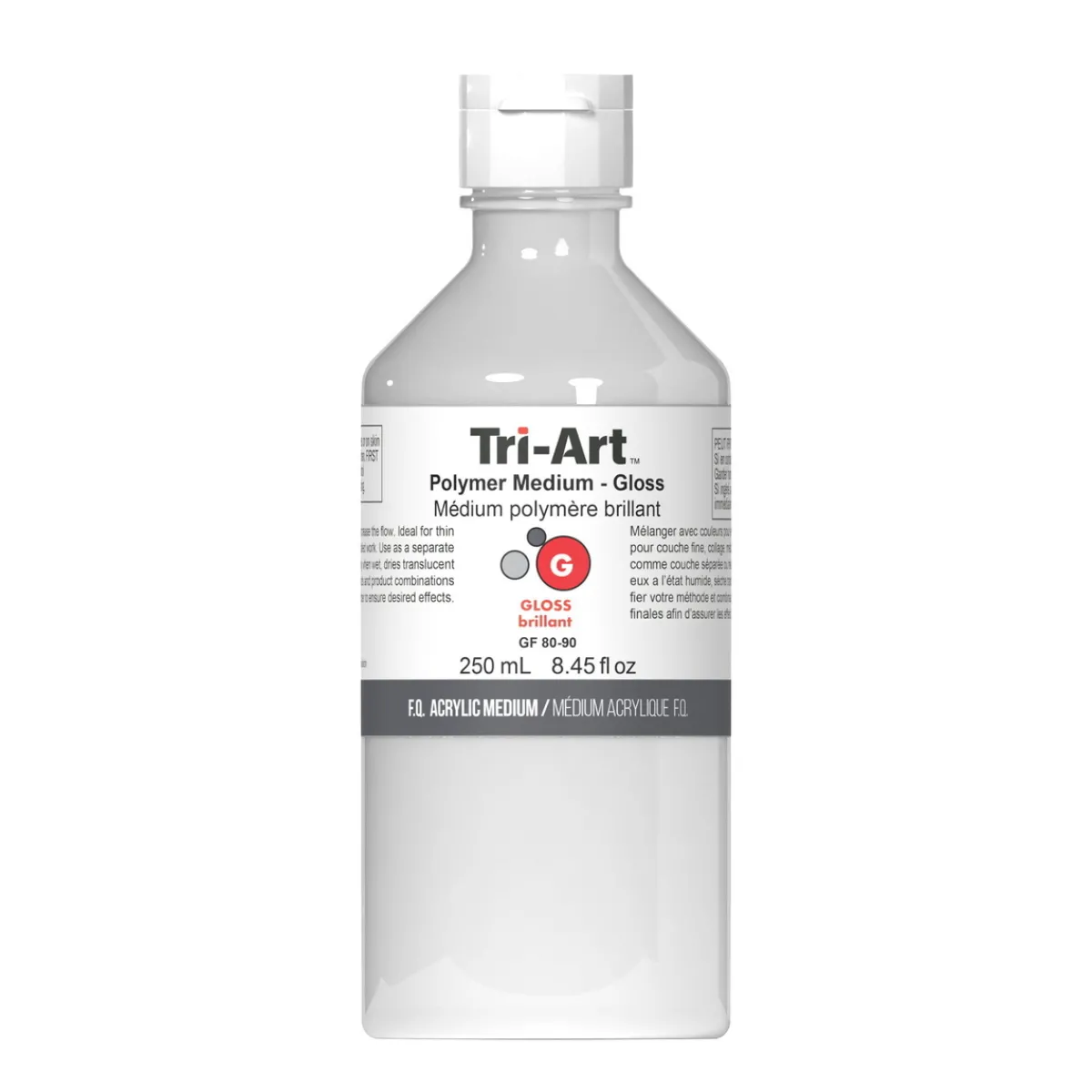 Tri Art Tri-Art Polymer Medium Gloss 250 ml, blankt förtunningsmedel för akrylfärg | Målarmedier