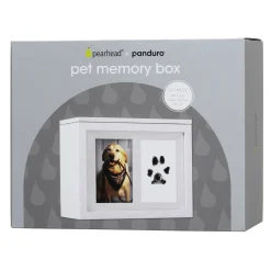 Panduro Hobby Trälåda memorybox med glasfront 258×115×200 mm + stämpeldyna för tassavtryck | Materialsatser