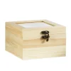 Panduro Hobby Trälåda, tittskåp med glasfönster i locket 15×15×7,5 cm