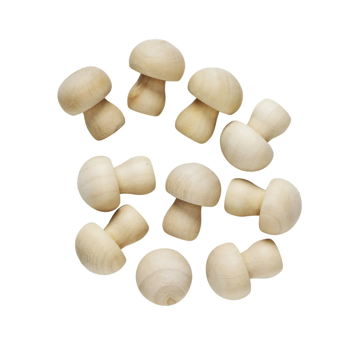 Panduro Hobby Träsvampar, omålade 10-pack. Höjd 35 mm, hatt Ø25 mm