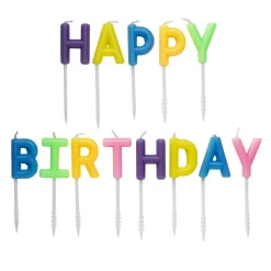 Confetti By Panduro Tårtljus Happy Birthday färg