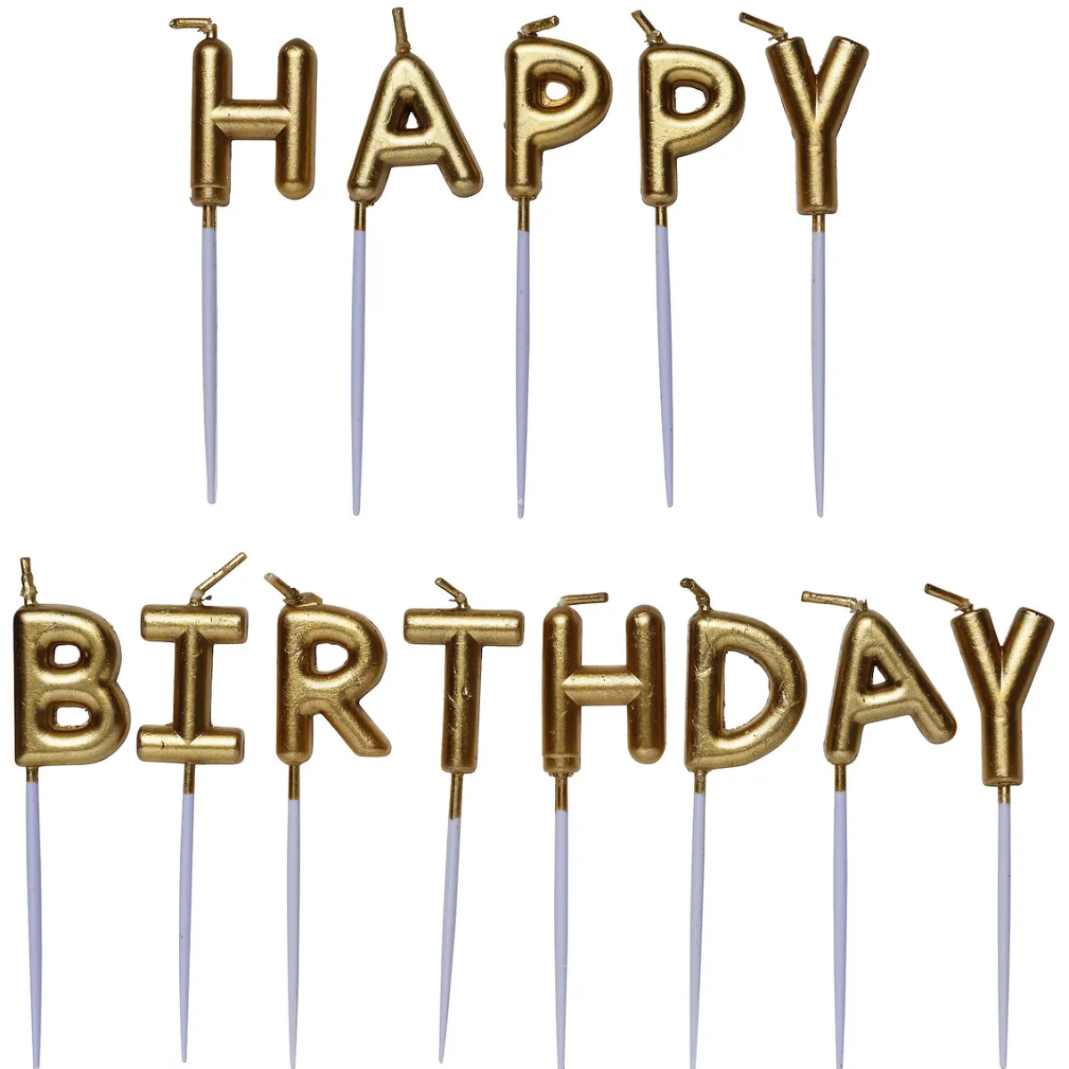 Confetti By Panduro Tårtljus Happy Birthday guld | Dekor