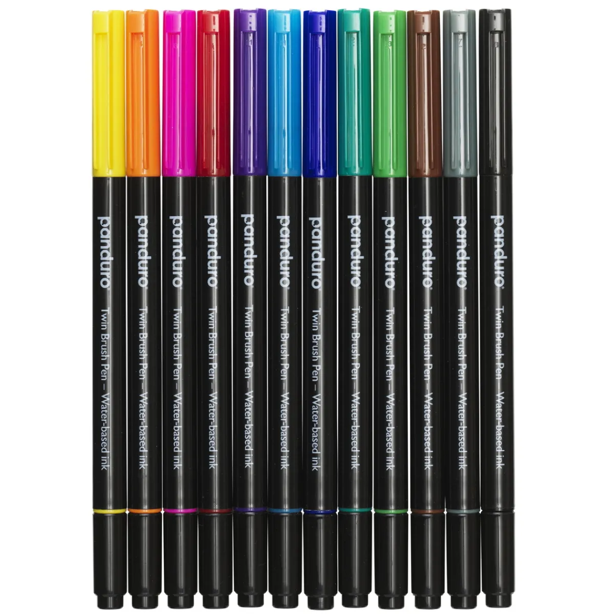 Panduro Hobby Twin Brush pennor 12 st Basic