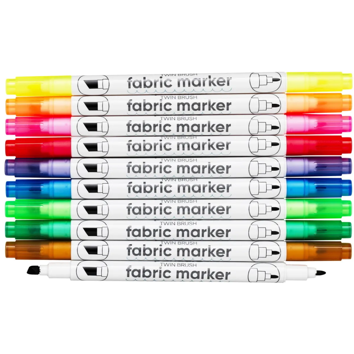 Panduro Hobby Twintip textilpennor 10 st | Textilpennor
