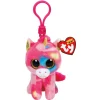 Barn TY Beanie Boos Clip Fantasia Unicorn, den söta enhörningen! 7×5×9 cm