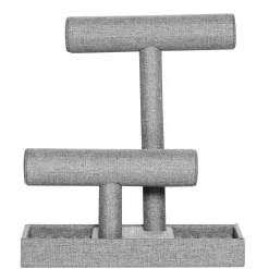 Panduro Jewellery Tygklätt smyckeställ i två våningar – 25×10,5×28 cm | Smyckeskrin