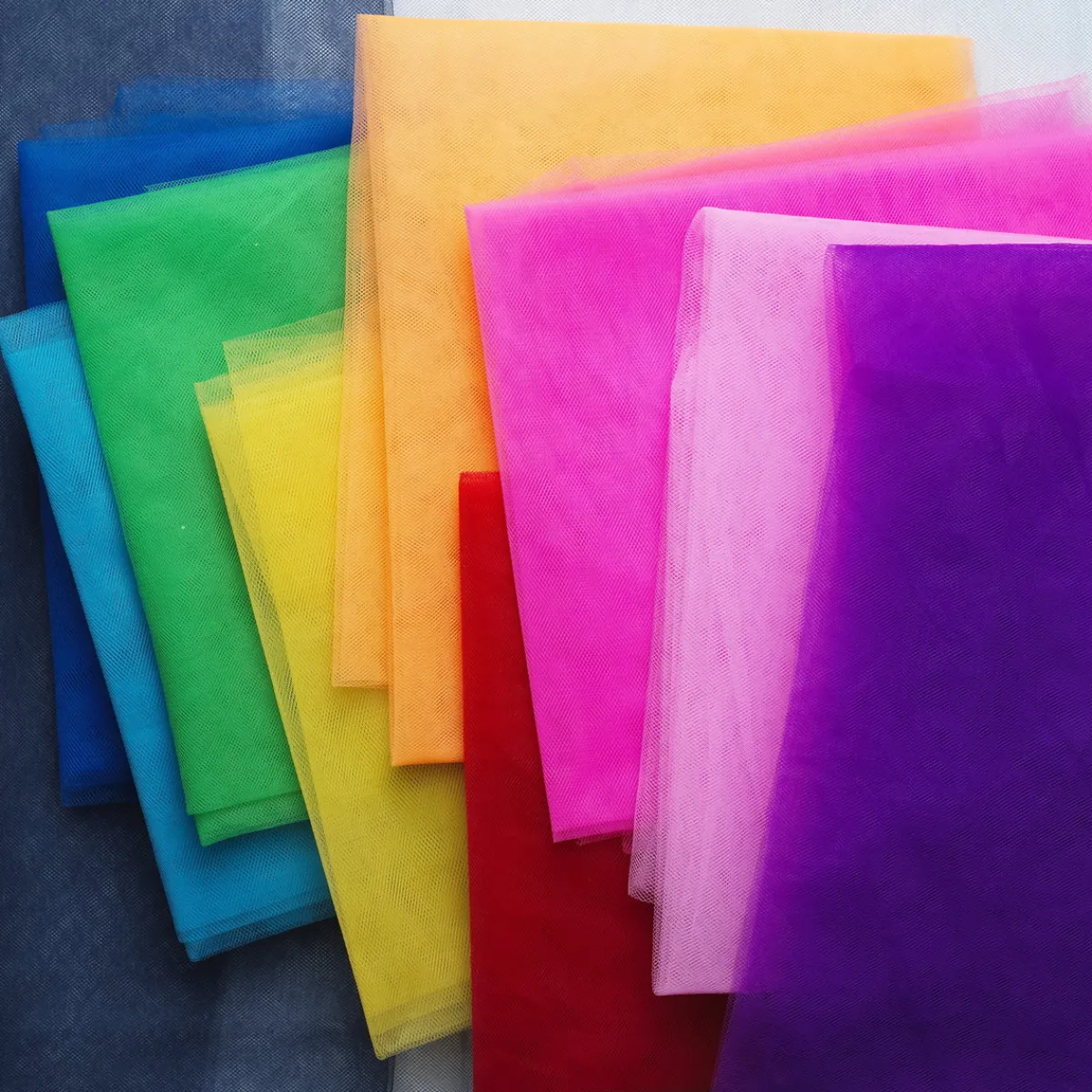 Panduro Hobby Tyll 10-pack 100×140 cm happy – tyllstycken i glada basfärger | Tyll