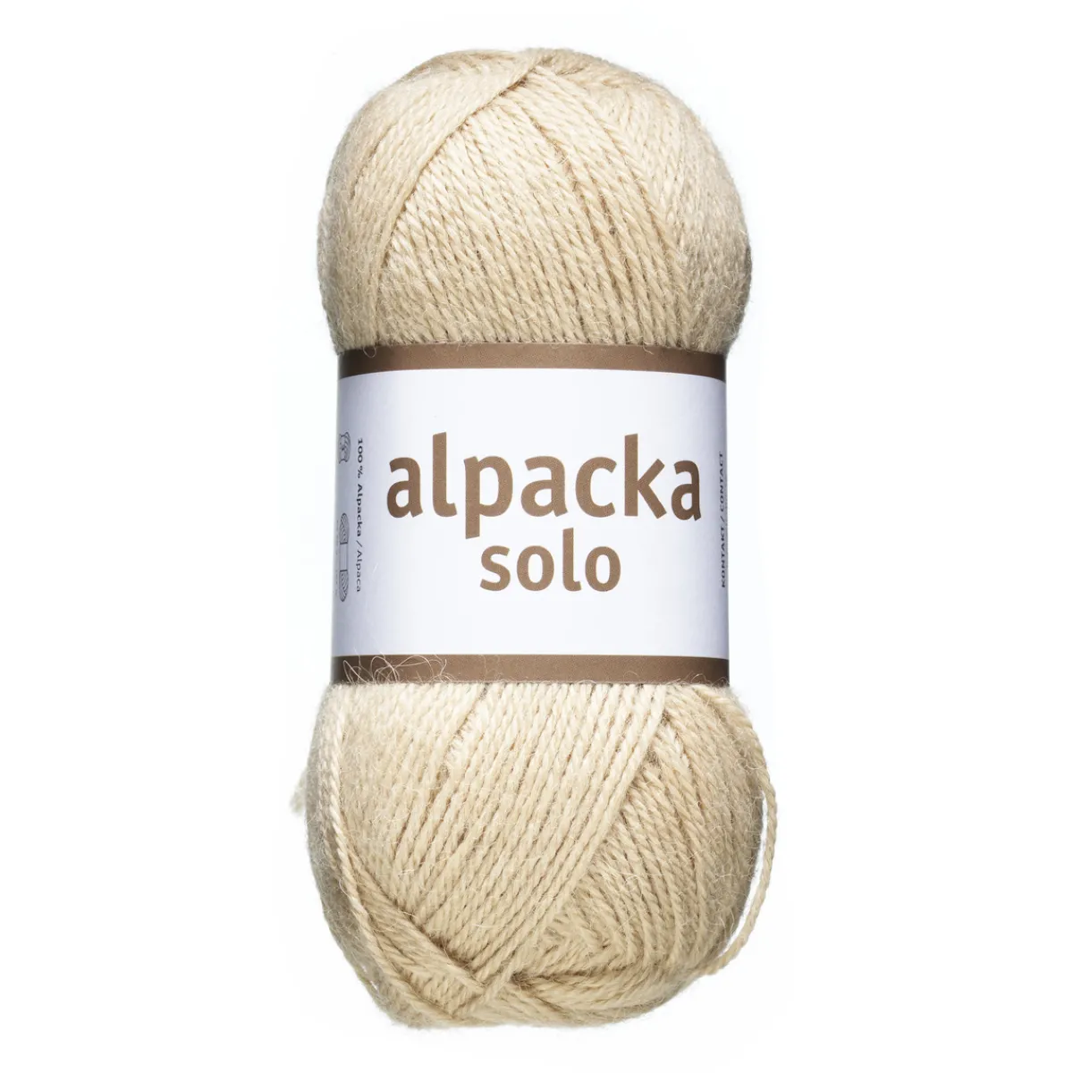 Järbo Ullgarn Alpacka Solo 50g beige – 29102 Ginger beige | Ullgarn