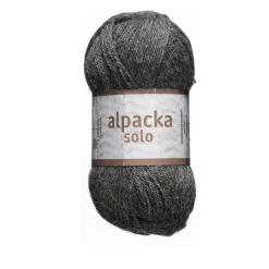 Järbo Ullgarn Alpacka Solo 50g mörkgrå – 29107 Dark grey | Ullgarn