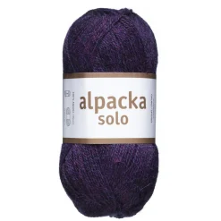 Järbo Ullgarn Alpacka Solo 50g mörklila – 29128 Eggplant purple | Ullgarn