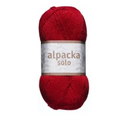 Järbo Ullgarn Alpacka Solo 50g röd – 29109 Lingonberry red | Ullgarn