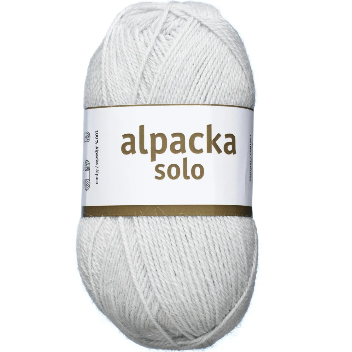 Järbo Ullgarn Alpacka Solo 50g silvergrå – 29129 Silver grey | Ullgarn