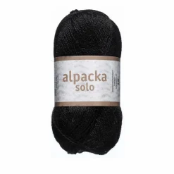Järbo Ullgarn Alpacka Solo 50g svart – 29108 Licorice black