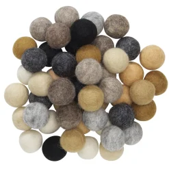Nepal Wool Ullkulor Ø20mm 50p natur mix