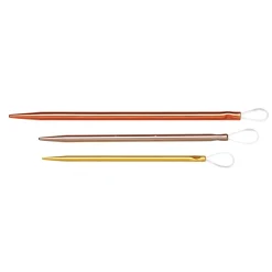 Pony yarn accessories Ullnålar av aluminium i 3 olika längder – Ø2-3 mm, metallicfärger | Garntillbehör